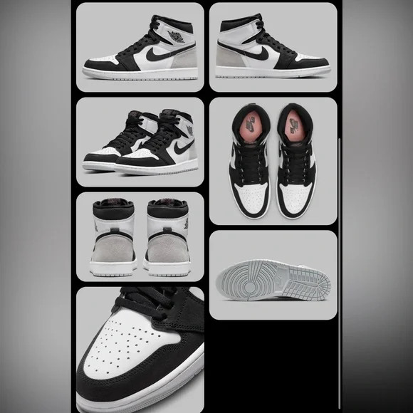 Air Jordan 1 High OG White Black Bleached Coral Stage Haze 555088-108 Size 8 Men - Picture 5 of 5